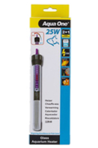 תמונה של aqua one glass heater 25w - גוף חימום לאקווריום אקווה וואן 25W