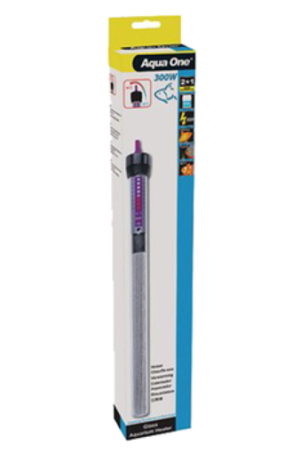 Aqua One Glass Heater 300W – גוף חימום לאקווריום | חימום יציב לאקווריומים גדולים מאוד