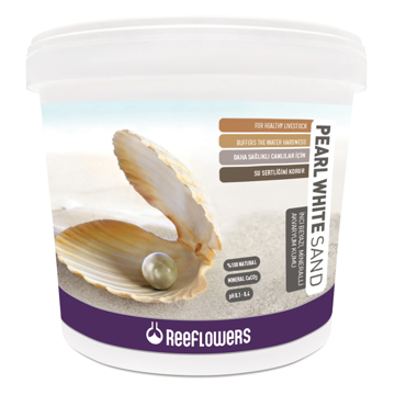 REAFLOWERS PEARL WHITE SEND - חול אלמוגים 25kg תמונה של REAFLOWERS PEARL WHITE SEND - חול אלמוגים 25kg