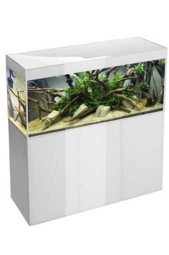 AQUAEL Glossy White 120 ס"מ – אקווריום לבן יוקרתי | עיצוב מודרני לבית ולמשרד