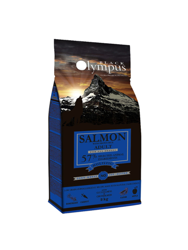 בלאק אולימפוס סלמון ואורז חום 12 ק״ג
