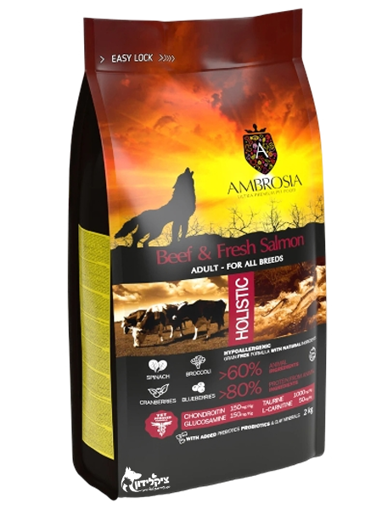 אמברוסיה בטעם בקר וסלמון 12 ק"ג