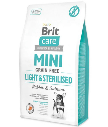 BRIT CARE MINI LIGHT & STERILIZED מזון לכלבים קטנים ללא דגנים