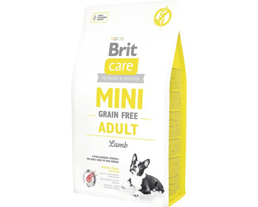 Brit Care Mini Grain Free Lamb 2kg – מזון ללא דגנים לכלבים קטנים בטעם כבש