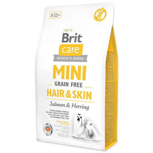 BRIT CARE MINI HAIR & SKIN מזון לכלבים קטנים לבריאות העור והפרווה