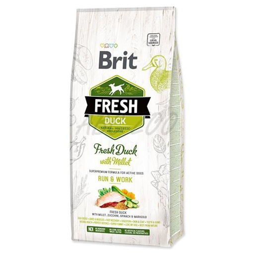 Brit Fresh Duck Run & Work מזון לכלבים פעילים מבוסס ברווז
