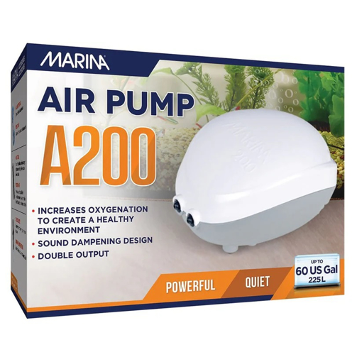 משאבת אוויר כפולה מרינה A200 עם 2 יציאות